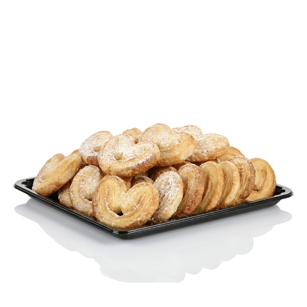 Bandeja de palmeritas de hojaldre