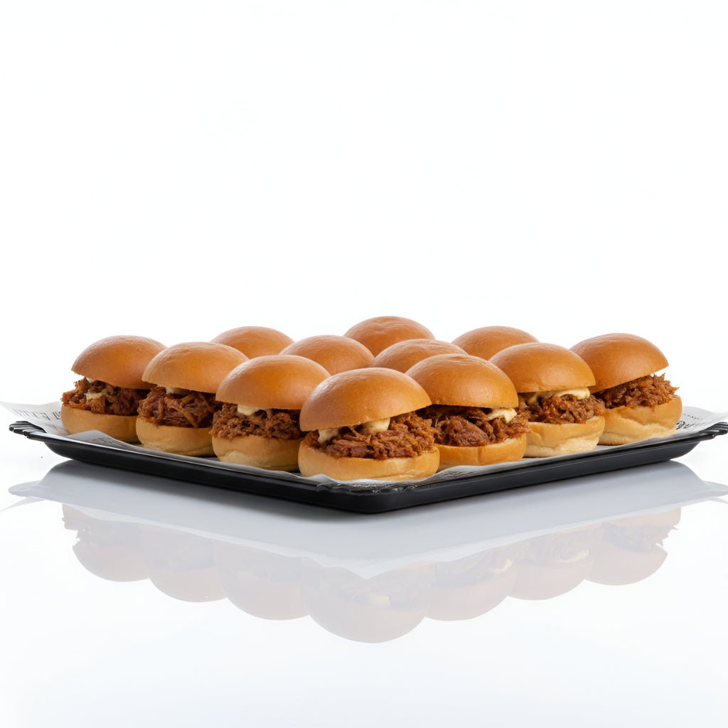 Bandeja de mini hamburguesas variadas