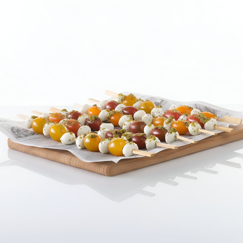 Bandeja de brochetas caprese