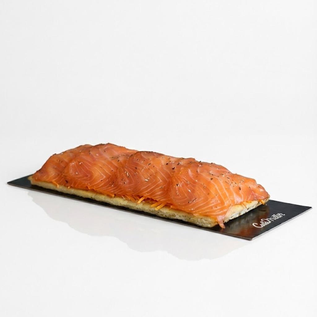 Coca de salmón