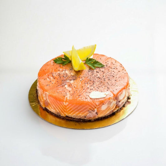 Tarta de salmón noruego